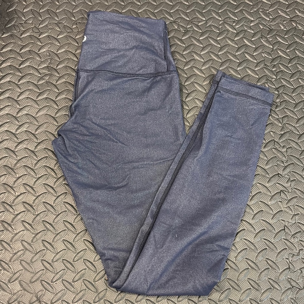 lululemon athletica high rise textured navy Leggings small